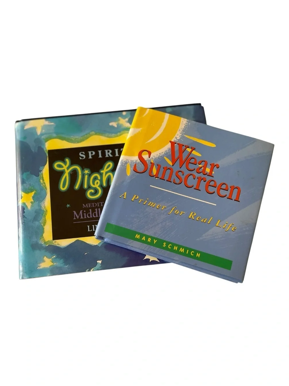 Two books, Wear Sunscreen
